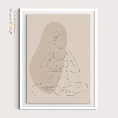 تابلو طراحی خطی گل - طرح پیگیری – تابلو طراحی خطی - اسپو دکور