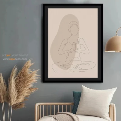 تابلو طراحی خطی گل - طرح پیگیری – تابلو طراحی خطی - اسپو دکور