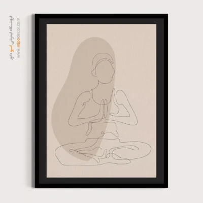 تابلو طراحی خطی گل - طرح پیگیری – تابلو طراحی خطی - اسپو دکور