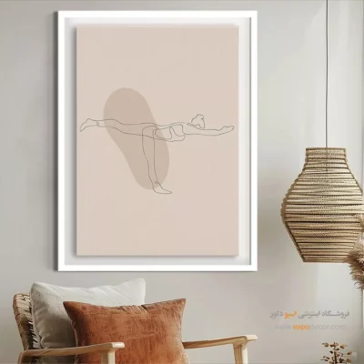 خرید تابلو خطی دختران - درخشندگی خط – تابلو طراحی خطی - اسپو دکور