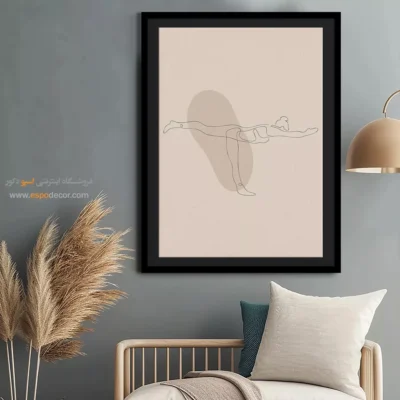 خرید تابلو خطی دختران - درخشندگی خط – تابلو طراحی خطی - اسپو دکور