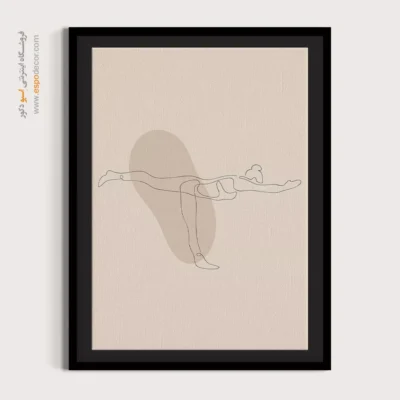 خرید تابلو خطی دختران - درخشندگی خط – تابلو طراحی خطی - اسپو دکور