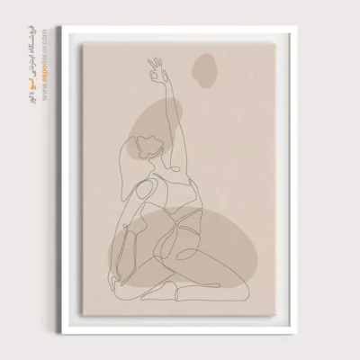 تابلو بوم طرح چهره خطی - مجموعه نمودار – تابلو طراحی خطی - اسپو دکور