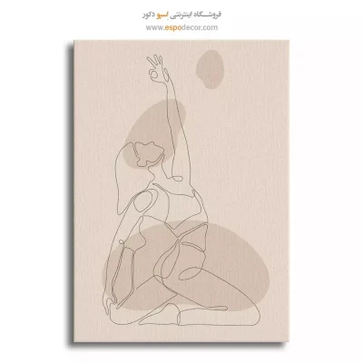 تابلو بوم طرح چهره خطی