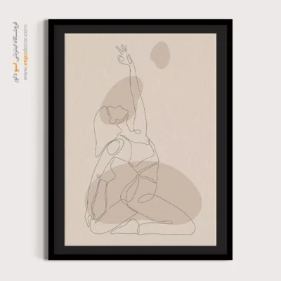 تابلو بوم طرح چهره خطی - مجموعه نمودار – تابلو طراحی خطی - اسپو دکور