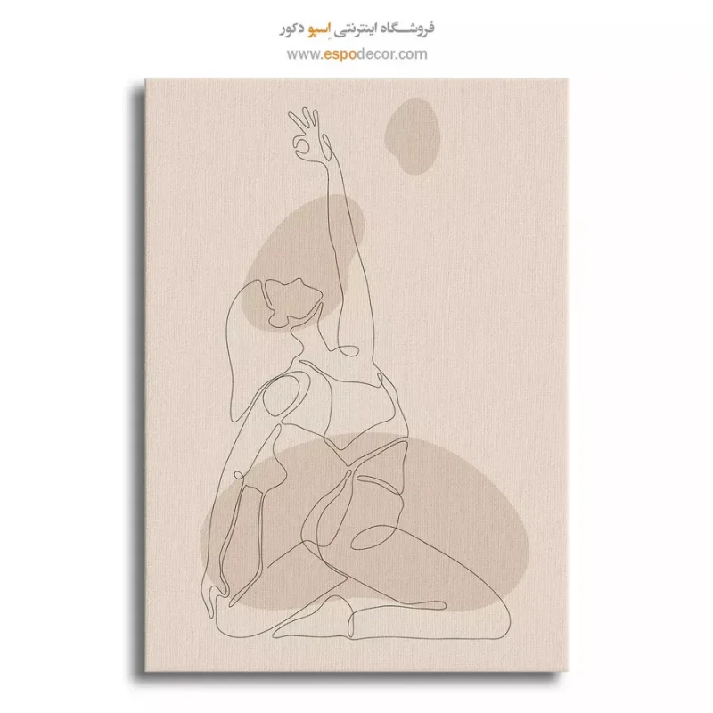تابلو بوم طرح چهره خطی