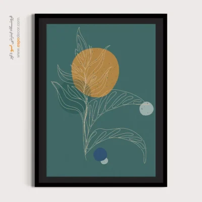 تابلو بوم طرح گل خطی - حرکت نشانگر – تابلو طراحی خطی - اسپو دکور