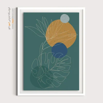 تابلو خطی گل - سمفونی طیف – تابلو طراحی خطی - اسپو دکور