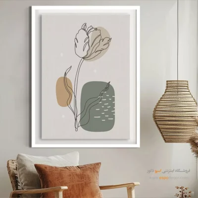 تابلو بوم مناسب پذیرایی - پتانسیل طرح – تابلو طراحی خطی - اسپو دکور