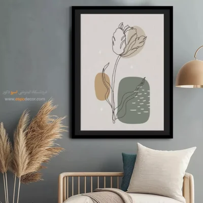 تابلو بوم مناسب پذیرایی - پتانسیل طرح – تابلو طراحی خطی - اسپو دکور