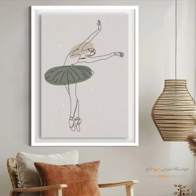 تابلو بوم مناسب اتاق دختران - قهرمان نمودار – تابلو طراحی خطی - اسپو دکور