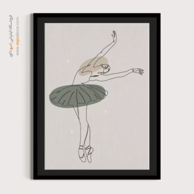 تابلو بوم مناسب اتاق دختران - قهرمان نمودار – تابلو طراحی خطی - اسپو دکور