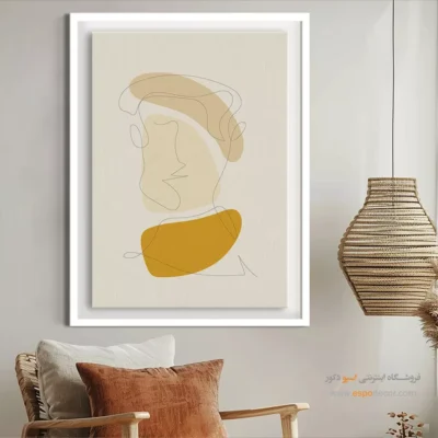 خرید تابلو بوم - دیدگاه برداری – تابلو طراحی خطی - اسپو دکور