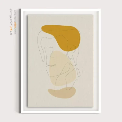 خرید تابلو چاپی روی بوم - ناهنجاری محور – تابلو طراحی خطی - اسپو دکور