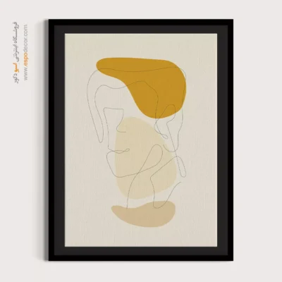 خرید تابلو چاپی روی بوم - ناهنجاری محور – تابلو طراحی خطی - اسپو دکور