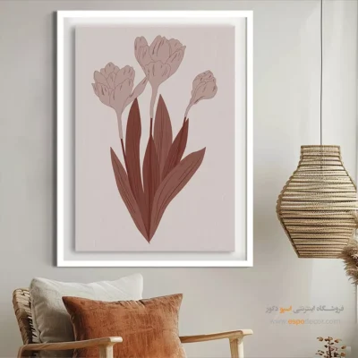 تابلو با فریم چوبی - کاوشگر خطی – تابلو طراحی خطی - اسپو دکور