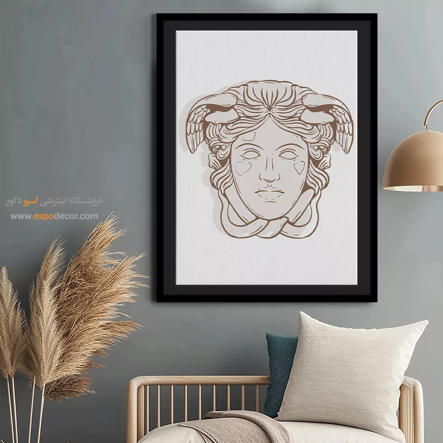 تابلو برای پذیرایی - مستقیم به جلو – تابلو طراحی خطی - اسپو دکور