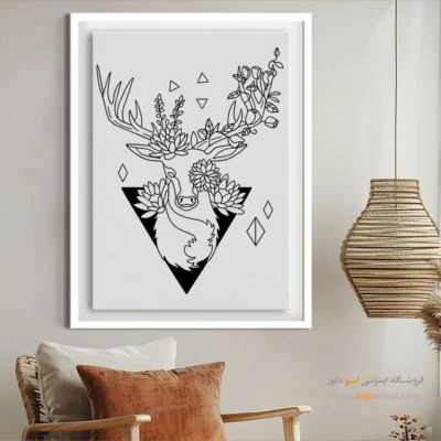 خرید تابلو برای پذیرایی - سفر مستقیم – تابلو طراحی خطی - اسپو دکور