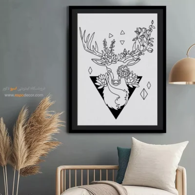 خرید تابلو برای پذیرایی - سفر مستقیم – تابلو طراحی خطی - اسپو دکور