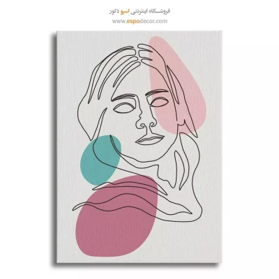 خرید تابلو بوم طراحی خطی