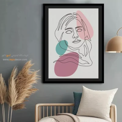 خرید تابلو بوم طراحی خطی - اکتشاف خطی – تابلو طراحی خطی - اسپو دکور