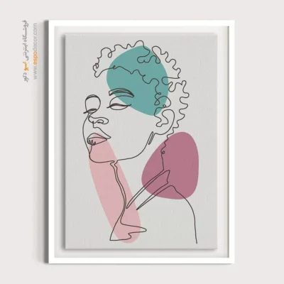 تابلو طراحی خطی دختر - مسیر خطی -تابلو طراحی خطی - اسپو دکور