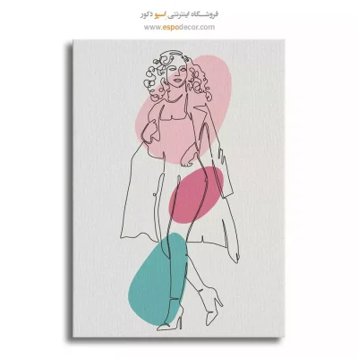 تابلو طراحی خطی طلایی