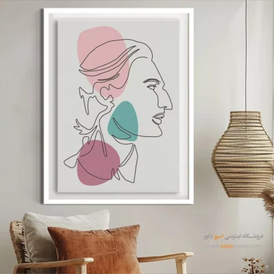 تابلو طراحی خطی گل - ماجراجویی خطی – تابلو طراحی خطی - اسپو دکور