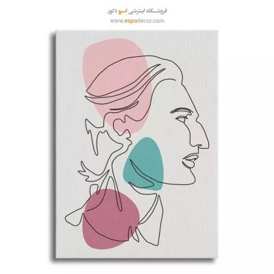 تابلو طراحی خطی گل