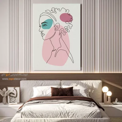 تابلو خطی گل