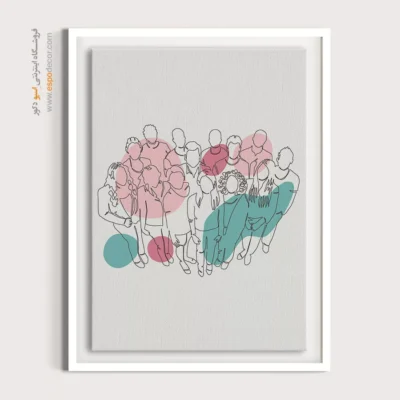 تابلو خطی برگ - گشت و گذار خطی – تابلو طراحی خطی - اسپو دکور