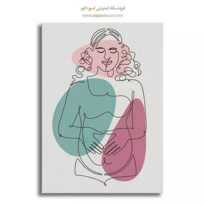 تابلو طراحی خطی طلایی