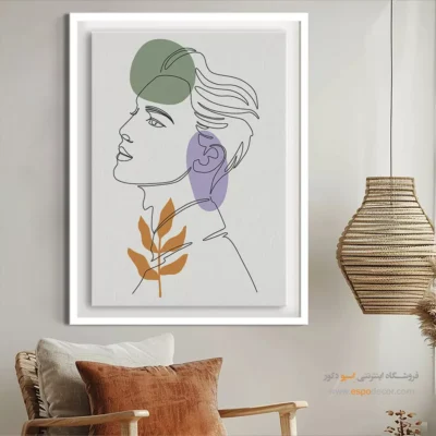 خرید تابلو برای پذیرایی دیوار - پیشگام مستقیم – تابلو طراحی خطی - اسپو دکور