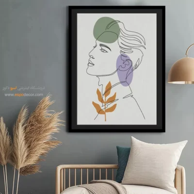 خرید تابلو برای پذیرایی دیوار - پیشگام مستقیم – تابلو طراحی خطی - اسپو دکور