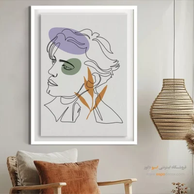 خرید تابلو برای اتاق خواب - جستجوگر خط – تابلو طراحی خطی - اسپو دکور