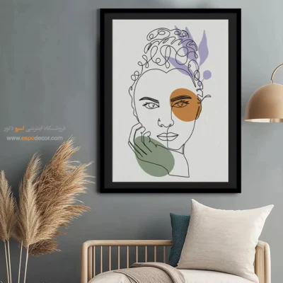 خرید تابلو برای کافه - شکارچی خطی – تابلو طراحی خطی - اسپو دکور