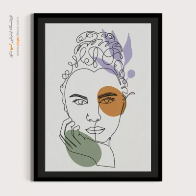 خرید تابلو برای کافه - شکارچی خطی – تابلو طراحی خطی - اسپو دکور