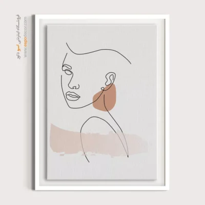 تابلو بوم طرح گل خطی - کشف طراحی – تابلو طراحی خطی - اسپو دکور