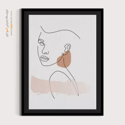 تابلو بوم طرح گل خطی - کشف طراحی – تابلو طراحی خطی - اسپو دکور