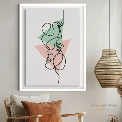 خرید تابلو خطی اندام زن - چارت شیک – تابلو طراحی خطی - اسپو دکور