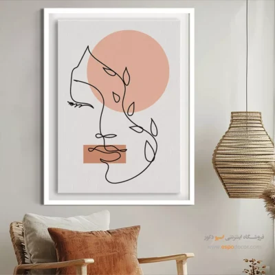 تابلو خطی پرنده - سبک طیف – تابلو طراحی خطی - اسپو دکور