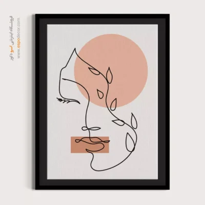 تابلو خطی پرنده - سبک طیف – تابلو طراحی خطی - اسپو دکور