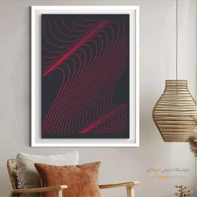 تابلو بوم خطی زن با کلاه - نمای برداری – تابلو طراحی خطی - اسپو دکور