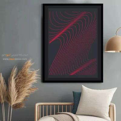 تابلو بوم خطی زن با کلاه - نمای برداری – تابلو طراحی خطی - اسپو دکور