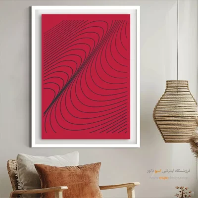 خرید تابلو فشن دخترانه - درخشش گرافیکی – تابلو طراحی خطی - اسپو دکور