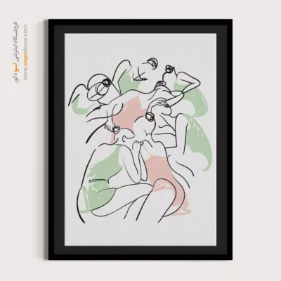 تابلو بوم مناسب اتاق خواب - هاله محوری – تابلو طراحی خطی - اسپو دکور