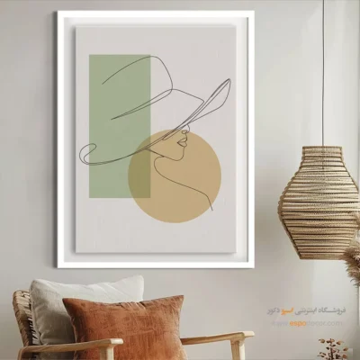 تابلو بوم دخترانه - لذت طراحی – تابلو طراحی خطی - اسپو دکور