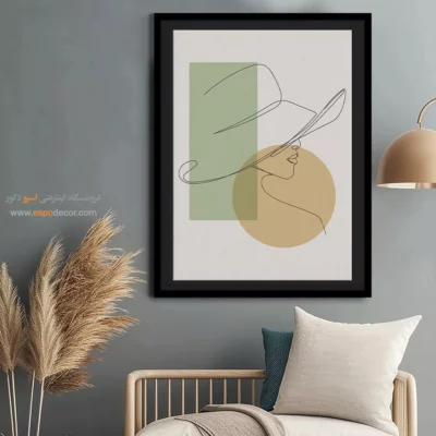 تابلو بوم دخترانه - لذت طراحی – تابلو طراحی خطی - اسپو دکور