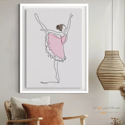 تابلو طراحی خطی انتزاعی - پلات قدرت – تابلو طراحی خطی - اسپو دکور