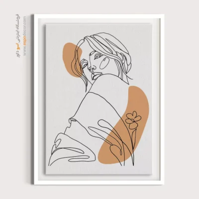 تابلو بوم طرح نقاشی خطی - طرح کمال – تابلو طراحی خطی - اسپو دکور